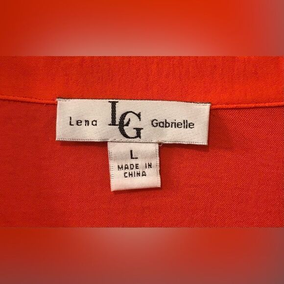 NWT … LENA GABRIELLE “Size: L” Carrot Blouse / Top - Picture 6 of 8